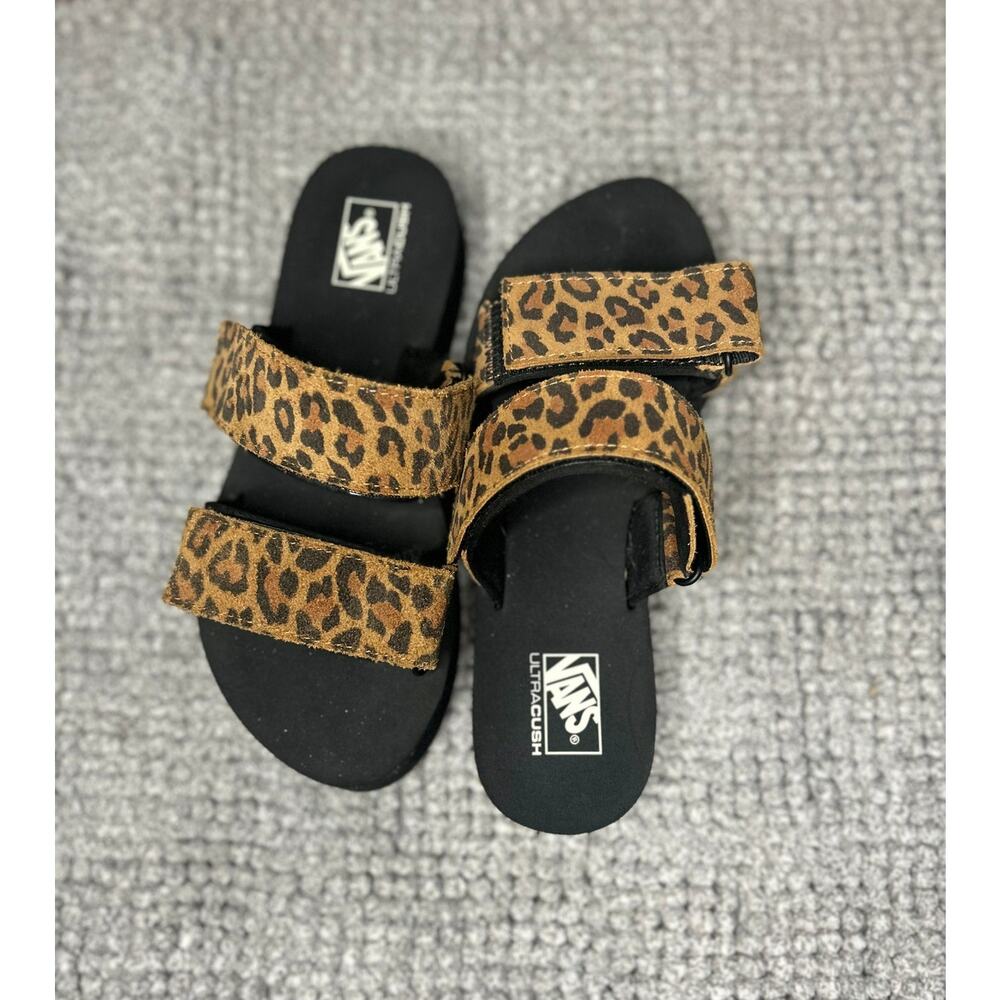 Leopard Print Chunky Platform Vans - image 1